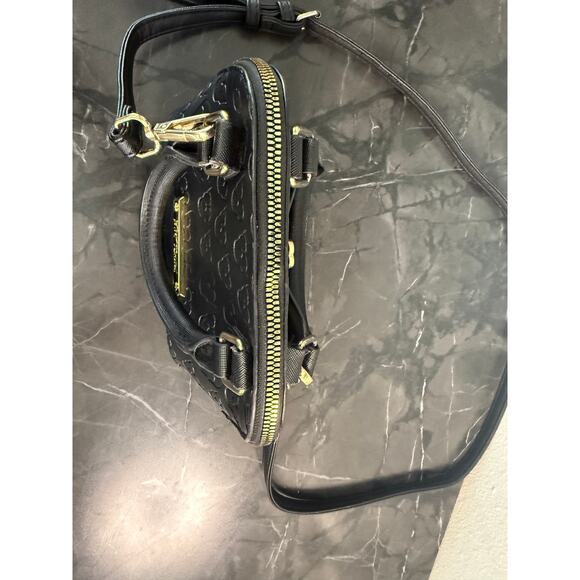 Betsey Johnson Black Skull Embossed Satchel & Crossbody Bag Set - Picture 5 of 9